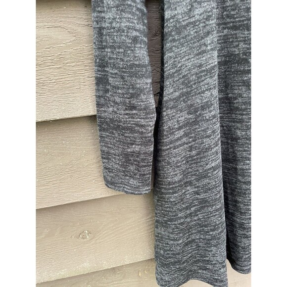Iz Byer Knit Dress M Gray Crisscross V-Neck Trapeze Swing Y2K Soft Whimsigoth - Picture 12 of 13